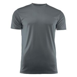 Printer RED Mens Run Active T-Shirt / Metal Grey